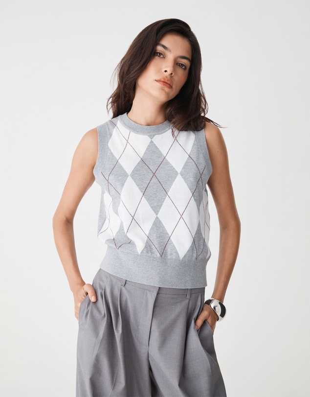 Forcast - Jacinta Argyle Knit Vest