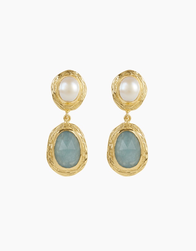 Bianc - Meadow Earrings Milky Aquamarine