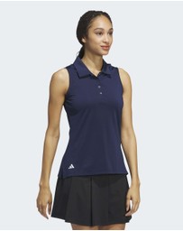 adidas Performance - Ultimate365 Solid Sleeveless Polo Shirt Womens