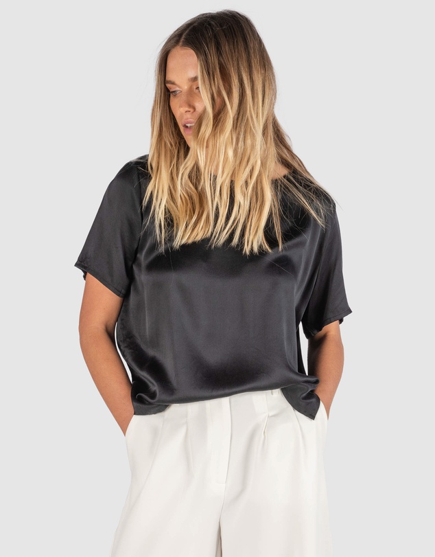 CAMIXA - Teena Satin Silk T-shirt
