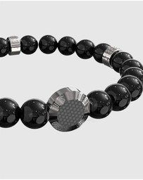 GUESS - Race Tager - Black & Silver Tone Bracelet