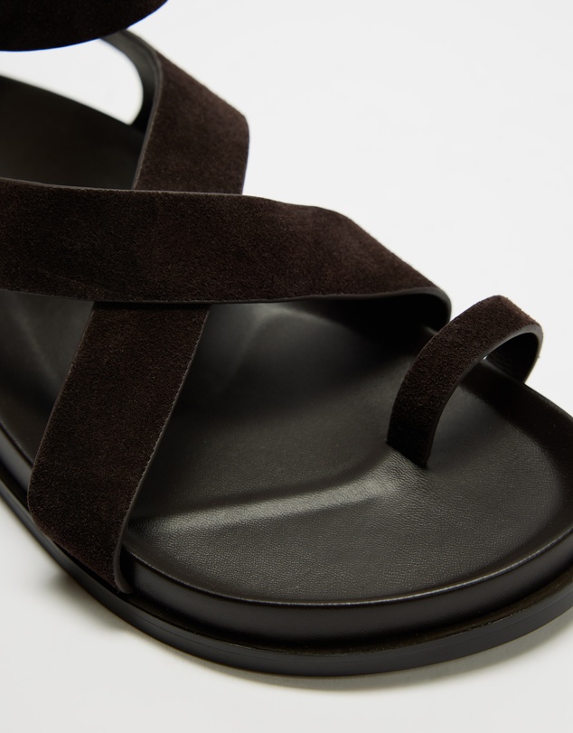 AERE - Leather Crossover Footbed Sandals