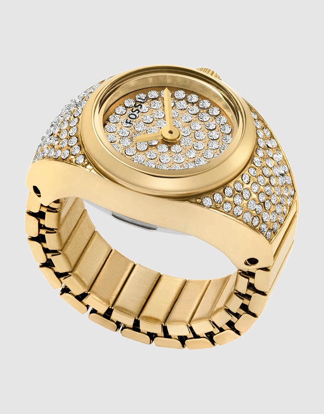 Fossil - Watch Ring Gold Tone Analogue Watch