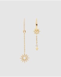 Wanderlust + Co - Sunlit Drop Gold Earrings