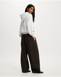 Cotton On - Graphic Boxy Fleece Hoodie