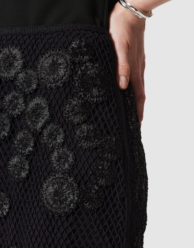 & Other Stories - Floral-Appliqué Mesh Midi Skirt