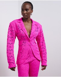 ROTATE - Lace Figure Fitted Blazer