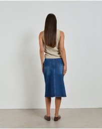 DRICOPER DENIM - Sage Denim Skirt