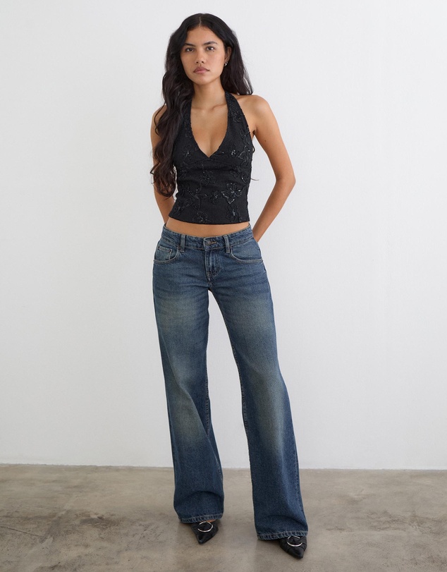 Motel Rocks - Cosio Sequin Knit Halter Top