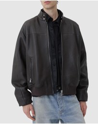Won Hundred - David Leather Bomber Jacket