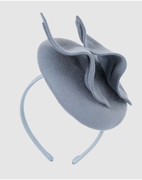 Max Alexander - Felt Winter Blue Pillbox Fascinator