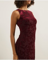 Atmos&Here - Celina Burnout Mesh Midi Dress