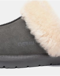 EVERAU - EverAU Ugg Muffin Slipper Suede Cow Suede Upper House Shoes