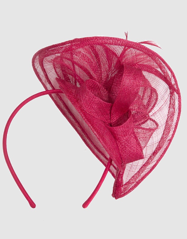 Max Alexander - Red Sinamay Racing Fascinator