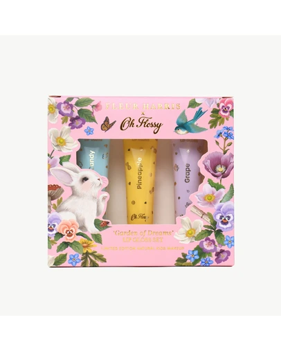Oh Flossy - X Fleur Harris Garden of Dreams Collection Natural Lip Gloss Set