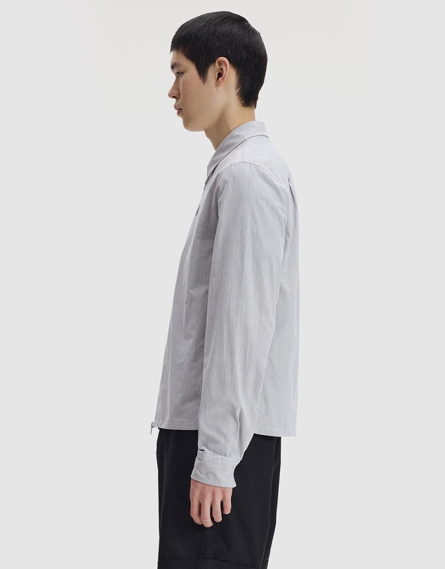 Fred Perry - Striped Seersucker Zip Through Overshirt