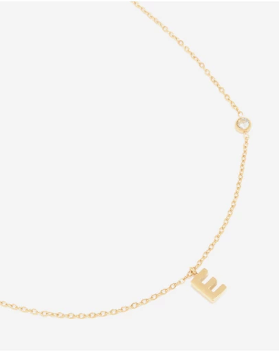 Lovisa - Waterproof Gold Plated Stainless Steel Letter E Dainty Pendant Necklace