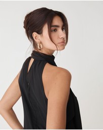 Forcast - Shelby Draped Sleeveless Top