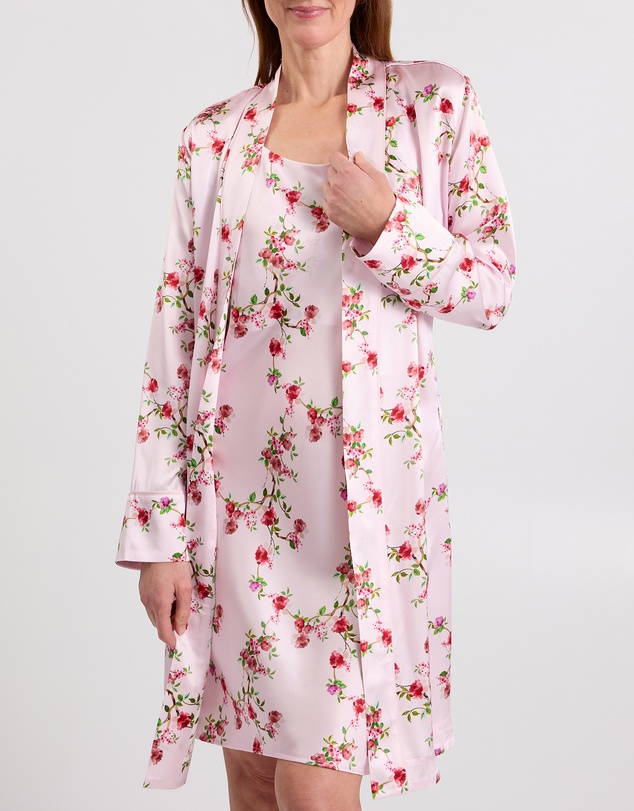 David Lawrence - Posey Short Silk Sleep Robe