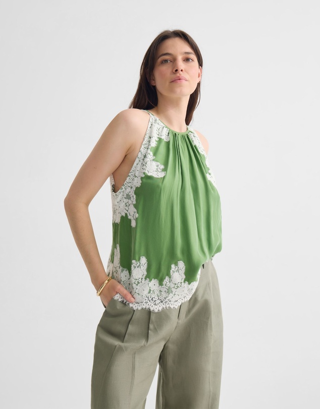 Oxford - Phoebe Lace Trim Top