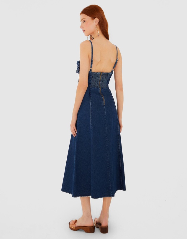 Farm Rio - Denim Flower Dress