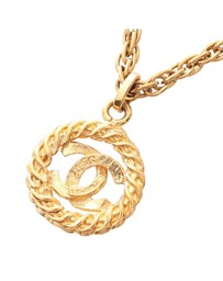 Pre-Loved by Azura Reborn - Pre-Loved CC Gold Plated Round Pendant Necklace