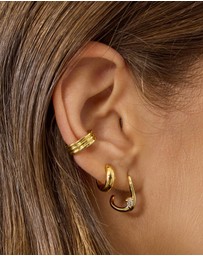 Wanderlust + Co - Flow Diamante 14K Gold Vermeil Earrings