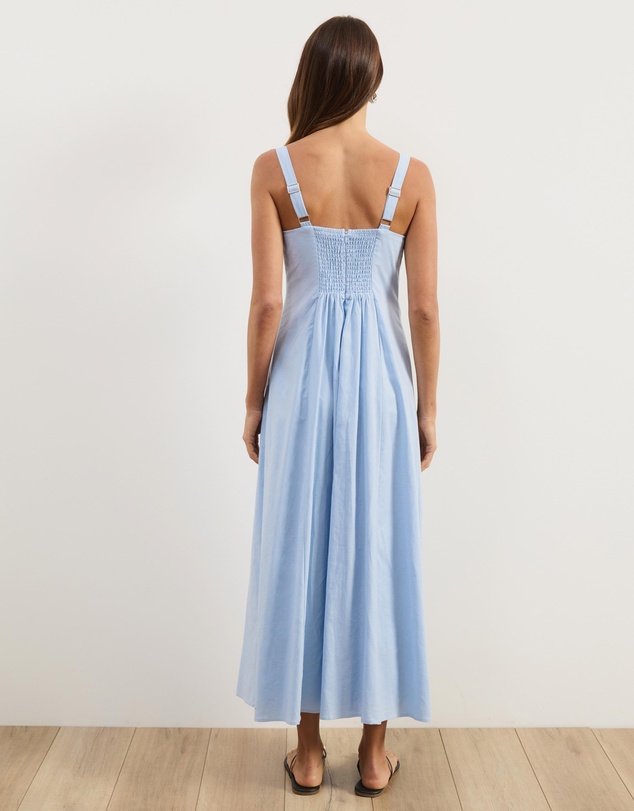 Atmos&Here - Pippa Sleeveless Linen Blend Midi Dress