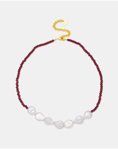 Amber Sceats - Bordeaux Necklace in Red