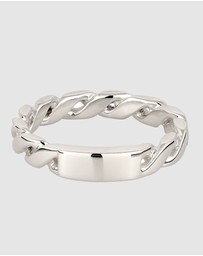 Kuzzoi - ICONIC EXCLUSIVE - Ring Male Bandring Twist Design 925 Sterling Silver
