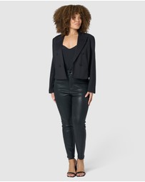 Pink Dusk by Curve Project - Gimme More Cropped Blazer