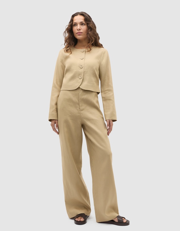 Seed Heritage - Long Sleeve Linen Vest
