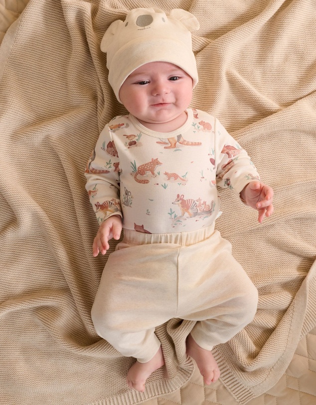 Purebaby - Australiana 3 Piece Gift Pack w Hat