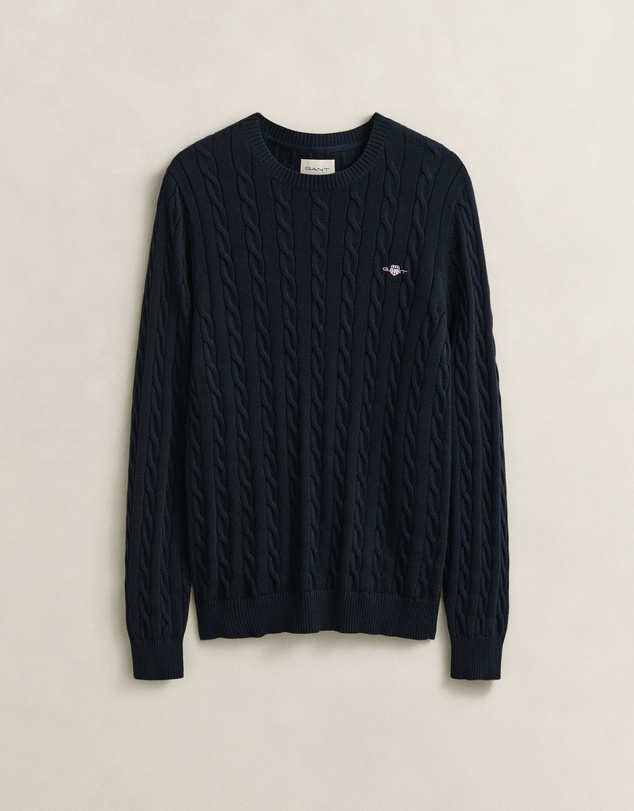 Gant - Cotton Cable Crew Neck Knit