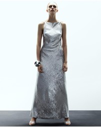 M.N.G - Metallic Open-Back Dress