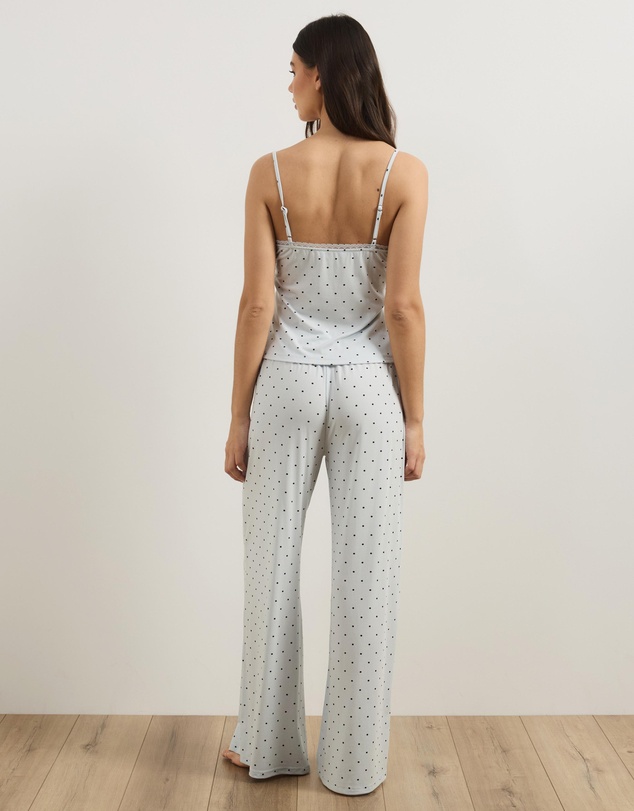 Atmos&Here - Print Pointelle Cami and Pants Pyjama Set