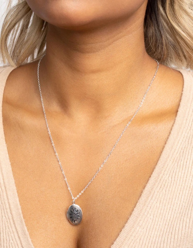 Lovisa - Antique Silver Mixed Locket Layered Necklace