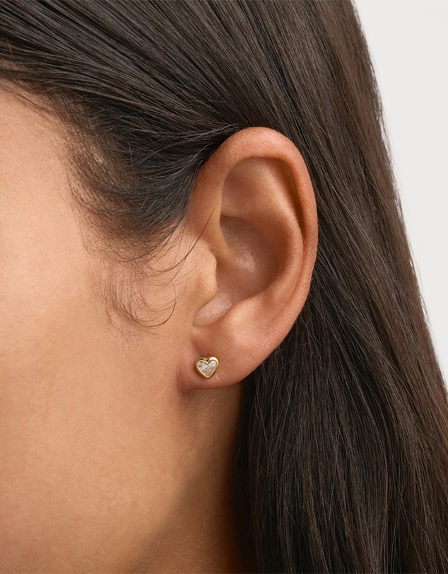By Charlotte - Radiant Heart Stud Earrings