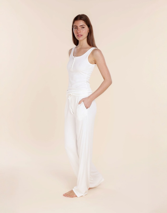 Gingerlilly - Liberty Ribbed Singlet Henley Top