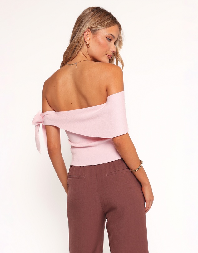 Petal & Pup - Charama Off Shoulder Knit Top - Pink