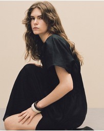 M.N.G - Felicia Linen Dress with Gathered Panel