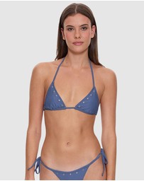 Thrills - Living Easy Eyelet String Bikini Top