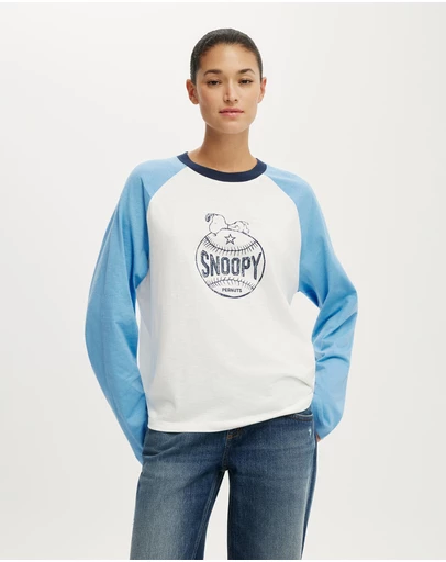 Cotton On - The Lcn Raglan Ls Graphic Tee
