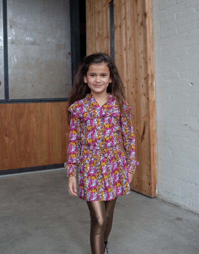 Quapi - Kae Long Sleeve Floral Dress - Kids-Teens