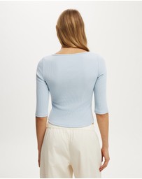 Cotton On - Boat Neck 3/4 Sleeve