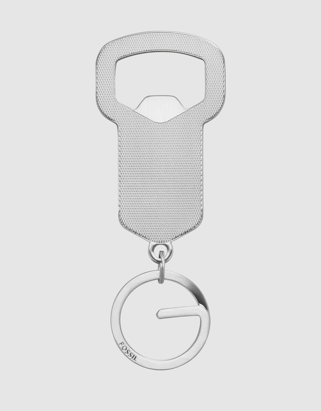 Fossil - Hayes Silver Tone Key Fob