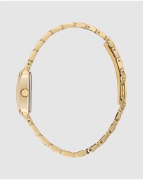 Furla - Diamante 27.5mm Square Green Dial with Gold-Tone Bracelet