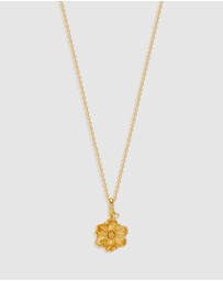 By Charlotte - Poppy August Birth Flower Necklace