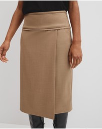 Country Road - Wool Blend Wrap Skirt