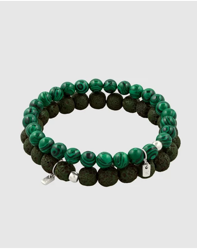 Kuzzoi - ICONIC EXCLUSIVE - Distressed Bead Bracelet Set